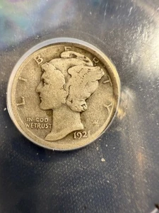 Mercury Dime 1921 elección de plata buena G+ lote ANACS #1190 - Imagen 1 de 5