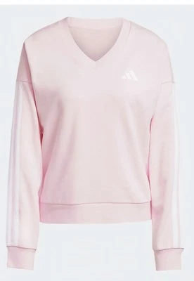 NWT $55 - Adidas Women's XL 3-Stripes French Terry V-neck Sweatshirt (Pink) - Image 1 of 4