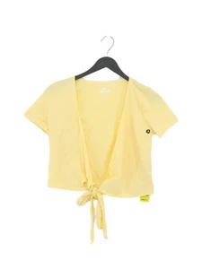 Hollister Women's T-Shirt M Yellow Cotton with Elastane Basic - Picture 1 of 5