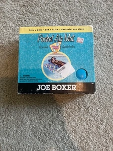 Joe Boxer Inflatable 18 POCKET AIR MAT Pool Float - KMart 74" x 28" Blue NEW - Picture 1 of 4