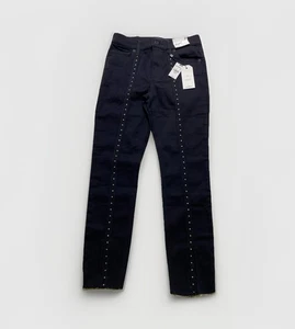  Express 2P Negro Elástico Tachonado Tobillo Legging Alto Jeans NUEVO - Imagen 1 de 12