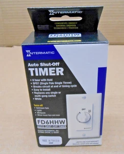 NEU INTERMATIC FD6HHW AUTOMATISCHE ABSCHALTUNG TIMER 6 STUNDEN MIT HOLD SPST WEISS (6 VERFÜGBAR) - Bild 1 von 3