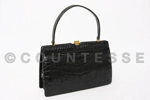 GENUINE CROCODILE ALLIGATOR LEATHER BAG CLASSIC 2 - Picture 1 of 1