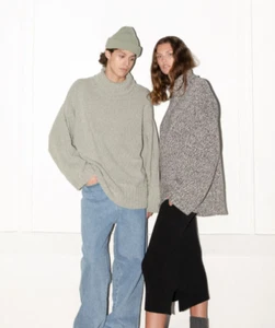 James Street Co Finn Pullover grau meliert Oversized Größe Small/Medium - Bild 1 von 9