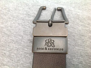 Rock & Republic Belt, Size XL 42-44, Reversible Brown/Black Leather - Picture 1 of 11