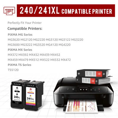 Lote de Tinta para Canon PG-240XL CL-241XL PG-243XL CL-244XL PG-245XL CL-246XL PG-275XL - Imagem 1 de 4