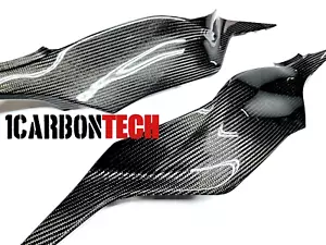 2024-2025 KAWASAKI ZX-6R ZX-636 REAL CARBON FIBER LOWER TANK PANELS TRIMS L-R - Picture 1 of 11