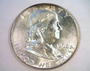 1962-D FRANKLIN HALF DOLLAR CHOICE ABOUT UNCIRCULATED+ CH AU+ NICE ORIGINAL COIN - Picture 1 of 2