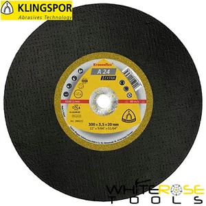 Klingspor Metal Cutting Disc Cut Off Wheel A24 Extra 300mm 20mm Bore Stihl Saw - Picture 1 of 1