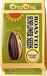 Chacha Sunflower Roasted and Salted Seeds 8.82 Ounce Natural Pack of 6 - Picture 1 of 6