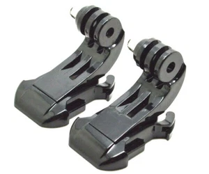 J-Hook Clips for GoPro HD Hero 9 8 7 6 5 4 With Quick Release Mount Bases x2 - Picture 1 of 10
