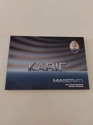 Maserati Karif Libretto Uso E Manutenzione - Immagine 1 di 4