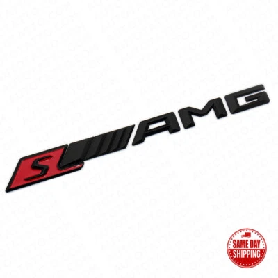 Mercedes S AMG Edition Trunk Emblem Logo 3D Sticker Badge Decoration Sport Red — 第 1/4 张图片