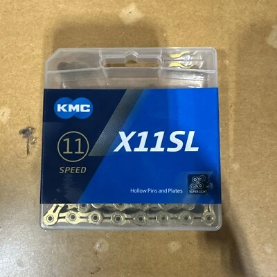 KMC X11SL 11 Speed 116L Bike Chain - Gold - Image 1 of 2