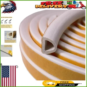 Flexible Door & Window Weather Seal Strip - 18ft Self-Adhesive Soundproof Design - Picture 1 of 8