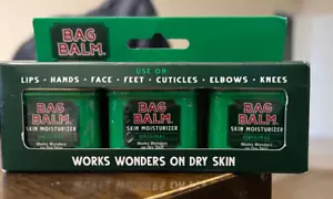 Set 3 Bag Balm Original On The Go Skin Moisturizer Mini 1 oz Tins Sealed NIB NP - Picture 1 of 6