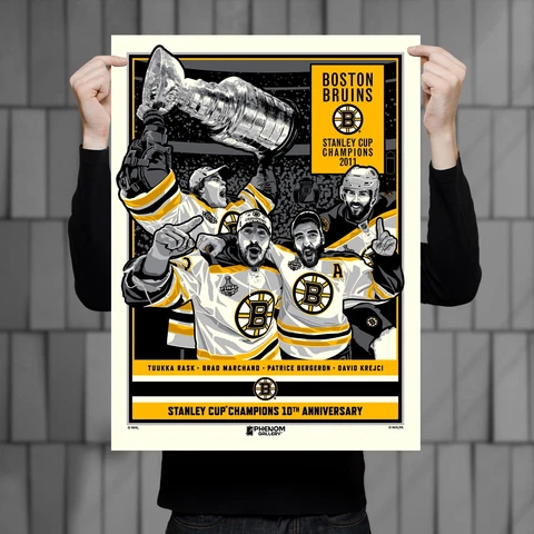 Phenom Gallery Boston Bruins 2011 Stanley Cup Champions 10th Anniversary 18" x 2 Cover
