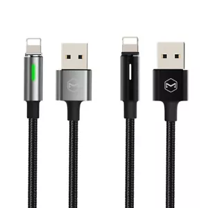 Smart Power Off/On LED Auto Disconnect Data USB Charge Cable iPhone X/8/7/6/5 - Picture 1 of 11