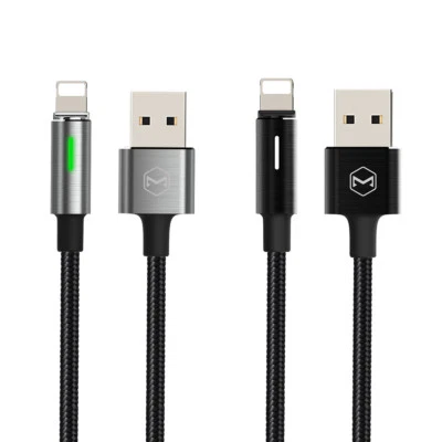 Smart Power Off/On LED Auto Disconnect Data USB Charge Cable iPhone X/8/7/6/5 - Image 1 of 4