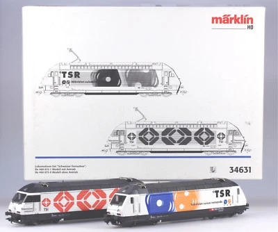 Märklin HO #34631 Swiss Re460 Television Electric Locomotive Set, N/BX 1998 only - Image 1 of 4