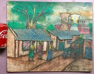 Rara opera antica dell'artista Mvemve Jiyane Mvemane Listed South African - Sudafrica  - Foto 1 di 12