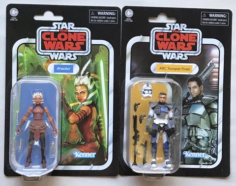 Star Wars Clone Wars Vintage Collection Kenner Figure Lot Ahsoka Fives Set RARE Cover