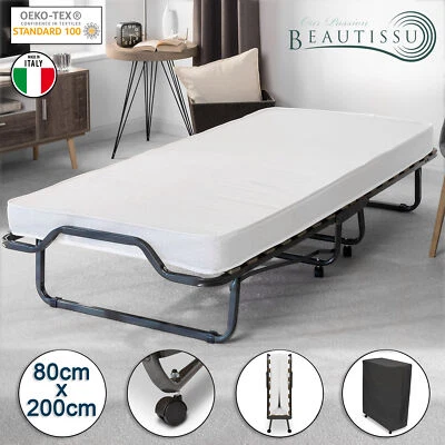 BEAUTISSU Klappbett Gästebett Bett klappbar Klappmatratze Matratze Liege Faltbett 80x200cm