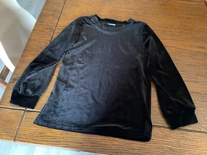 Unbranded velour top size youth 4XL black runs small - Picture 1 of 3