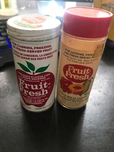 Fruit fresh  2 vintage fruit fresh containers 1 glass 1 tin    Tins - Picture 1 of 8