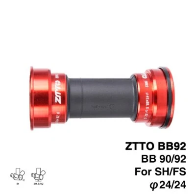 BB92 MTB Press Fit Bottom Bracket 41mm Road Bike PF92 BB86 BB90 BB 24mm Crankset - Image 1 of 4
