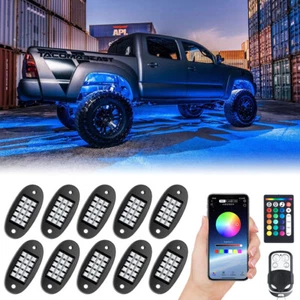 Mustwin 10 Pods RGB LED Rock Lights Kit Underbody Neon Light APP Remote Control - Bild 1 von 8