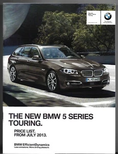 BMW 5-Series Touring F11 Specifications 2013-2014 UK Market Brochure - Picture 1 of 2