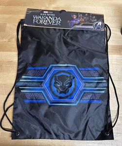 Black Panther Wakanda Forever Marvel Avengers Cinch Sack Tasche Neu mit Etikett - Bild 1 von 2