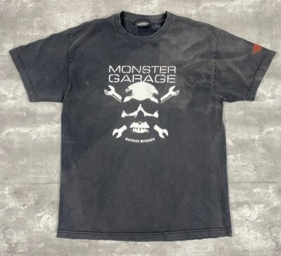 vintage MONSTER GARAGE t shirt MAVERICK MECHANIC JESSE JAMES TV SHOW Y2K 2000s - Image 1 of 4