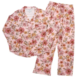 Nwt $70 KAREN NEUBURGER Floral 2 Pc Long Sleeve Top & Long Pants Pajama Set 1X - Picture 1 of 6