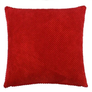 Chenille Spot Dot Cushion Cover Red Thick Soft Large 22" - 55cm - Picture 1 of 1