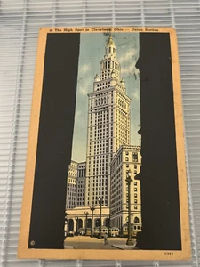 Vintage Cleveland OH Ohio High Spot Union Square Postkarte 1949 - Bild 1 von 4