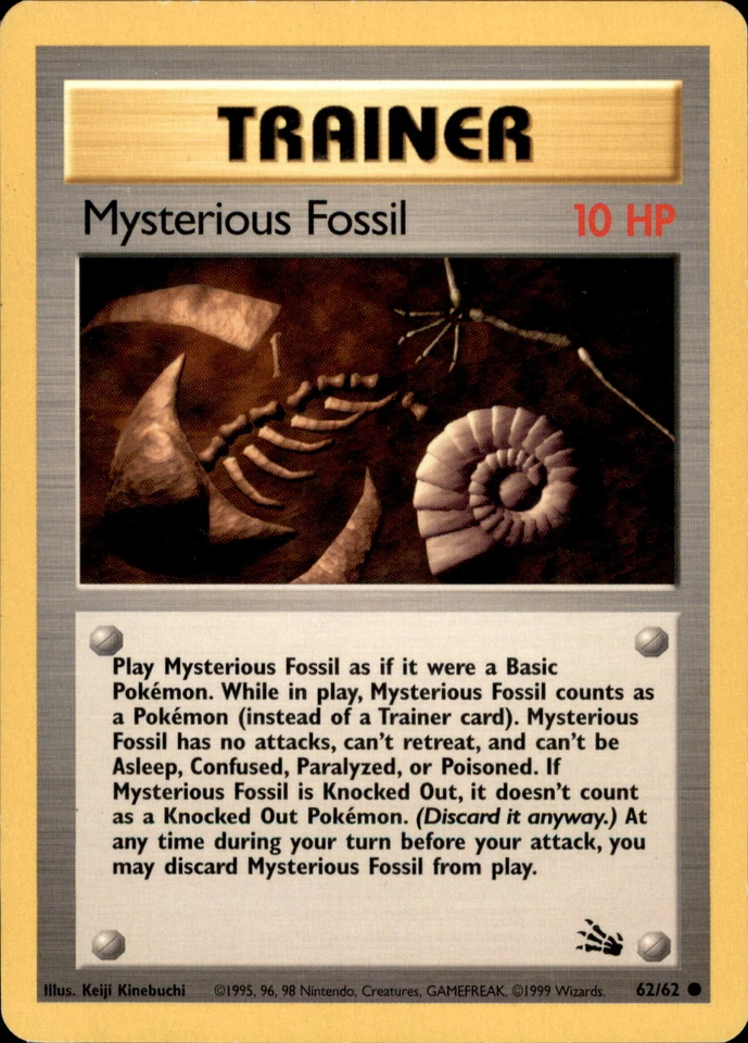 Pokemon 62/62 Mysterious Fossil - Fossil - Englisch - Bild 1 von 1