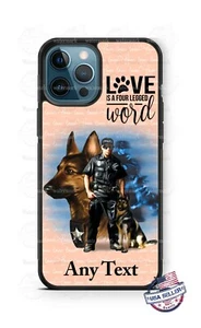 K9 Police Dog Pet Love Word Personalized Phone Case Cover for iPhone Samsung - Picture 1 of 10