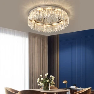 LED Ceiling Light Pendant Lamp Fixture Modern Flush Mount Crystal Chandelier 40w - Picture 1 of 9