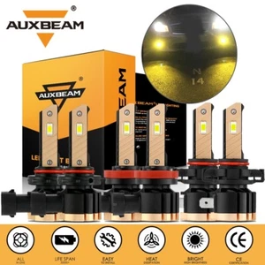 AUXBEAM Canbus 6K LED Headlight+3K FOG Lights For Chevy Suburban Tahoe 2007-2014 - Picture 1 of 12