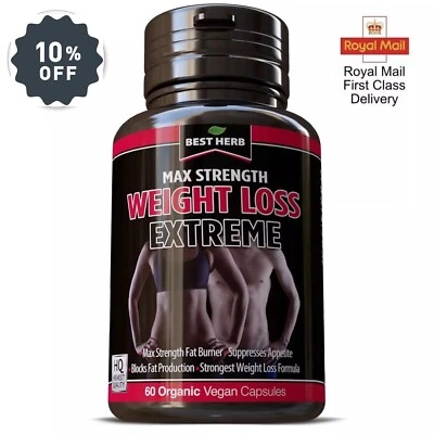 BEST HERB Extreme Weight Loss for Men & Women With Garcinia HCA 95% Diet Slimming Pills UK