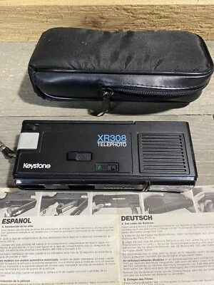 Vintage Everflash Keystone Telephoto XR308 With Case & Manual, Black - Image 1 of 4