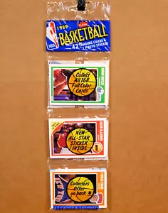 1989-90 FLEER BASKETBALL RACK PACK 2 OLAJUWON, EWING, WORTHY - Picture 1 of 6