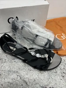 Soho Glamour WF Sandal Black Snake Pattern Size 40 Womens, Sandal Bag - Picture 1 of 8