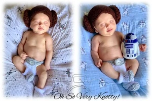 Disfraz de bebé inspirado en la princesa Leia hecho a mano/foto de ganchillo princesa Leia PropDC - Imagen 1 de 4