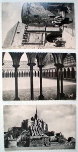 3 TARJETAS POSTALES VINTAGE SIN USAR, FRANCIA *** 3 CARTES POSTALES M0NT ST-MICHEL - Imagen 1 de 3