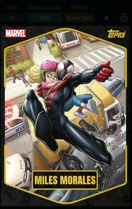 2020 Topps Marvel To The Rescue Miles Morales Series 1 - Black Digital Card - Picture 1 of 1