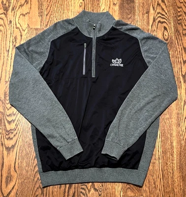 FootJoy Tech Sweater Mens Large Wool Blend Windproof Stretch Golf Crystal Tree - Image 1 of 4