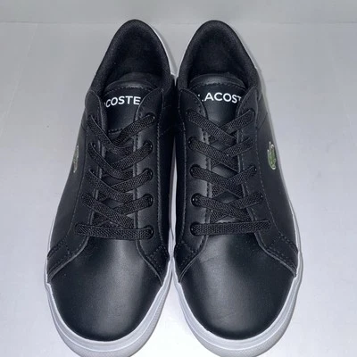 Zapatillas informales para niños Lacoste Powercourt negras talla 1,5 excelente estado Foto 1 de 4